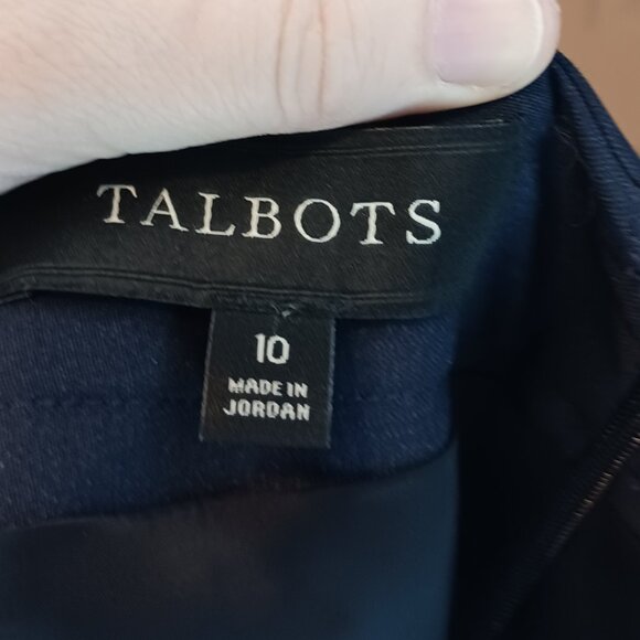 #289 3/$18 - Talbots Navy Skirt Size 10 - Picture 4 of 5